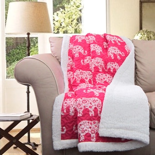 Taylor & Olive Ever-Tru Pink Elephant Throw Blanket