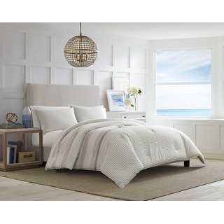 Nautica Saybrook Cotton Reversible Beige Comforter Set