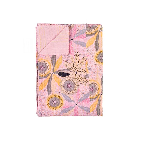 50" x 70" Multicolored, Superb, Kantha - Throw