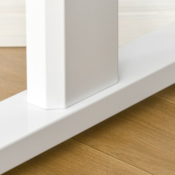 Vinsetto 65.75" Adjustable Height Standing Desk, V-Shaped Computer Desk Workstation for Home, Office