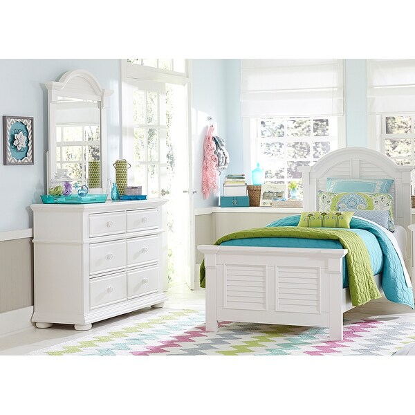 Summer House Oyster White Panel Bed