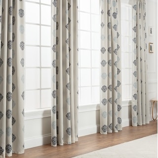 Chanasya Damask Blackout Window Curtain Panel Pair (Set of 2)