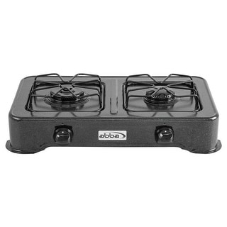 Portable Double Burner Propane Stovetop by ABBA APPLIANCES