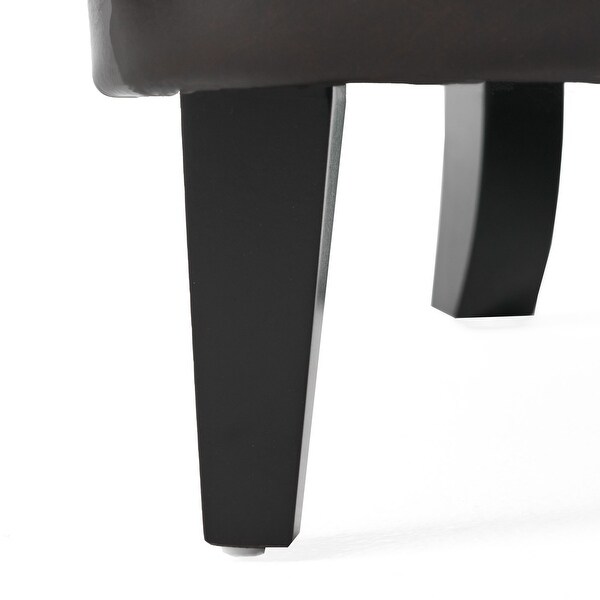 Tafton Oversized Brown Leather Tufted Club Chair by Christopher Knight Home