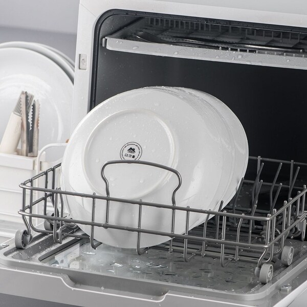 MALACASA Porcelain White Pasta Bowl, Set of 4