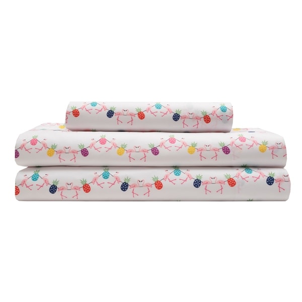 Whimsical Graphic Print Microfiber Bed Sheet Set