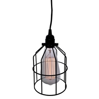 Presley 1-light Black Adjustable Height 6-inch Edison Pendant