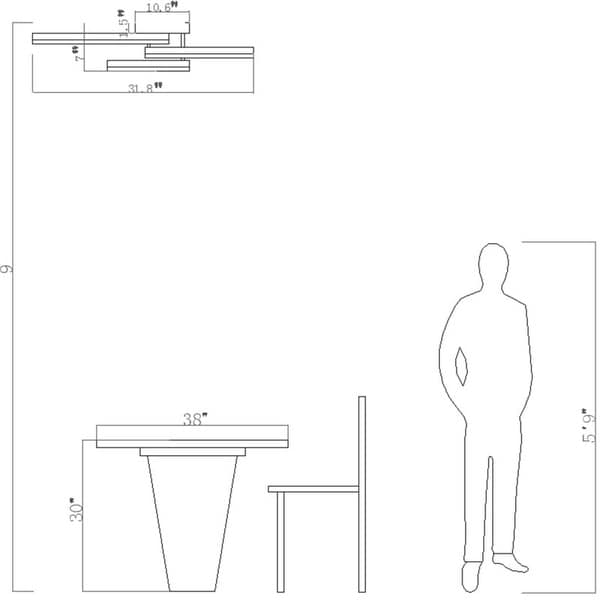 Maxax 3 - Light 31.8'' Cluster Circle LED Flush Mount -