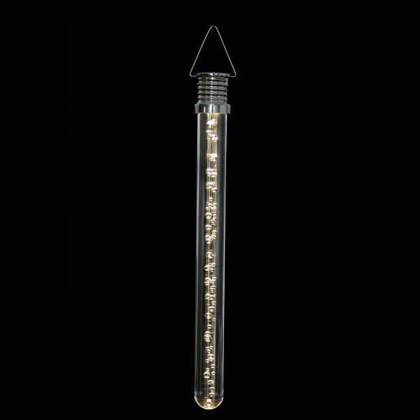 Exhart Solar Acrylic Bubble Stick with Warm White LED Light, Set of Four, 10 Inch