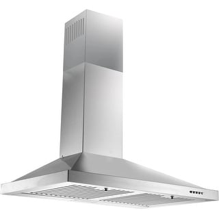 Tieasy Range Hood Wall Mount Vent Hood Stainless Steel silver 3 Speed 24 inch 30 inch 36 inch