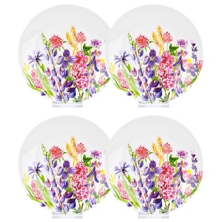STP Goods Lavender Meadow Bone China Dessert Plate Set of 4 - 7.5"
