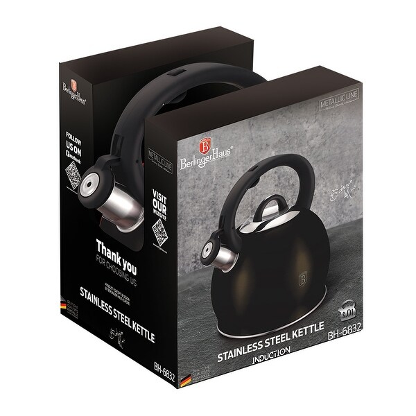 Berlinger Haus Stainless Steel Kettle 3.2 qt, Black Collection