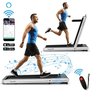 SuperFit 4.75HP 2 In 1 Folding Treadmill W/Remote APP