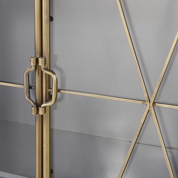 StyleCraft Richard Carter Gun Metal with Antique Gold Trim Display Cabinet