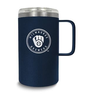 MLB Milwaukee Brewers Stainless Steel 18 Oz. Hustle Mug with Lid