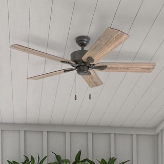 The Gray Barn Harkye Farmhouse 52-inch Aged Bronze Ceiling Fan in Barnwood/Tumbleweed Blades