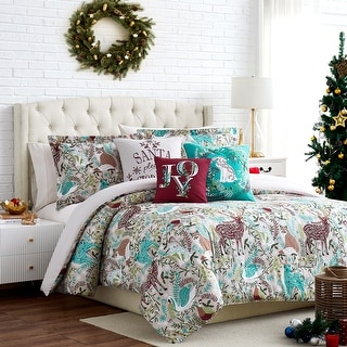 Christmas Woodland Oversized Reversable 6-Piece Comforter Set