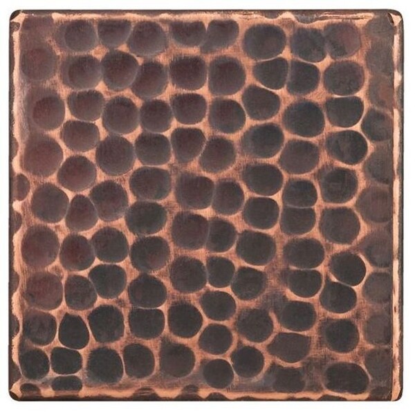 Premier Copper Products Package of Eight 3" x 3" Hammered Copper