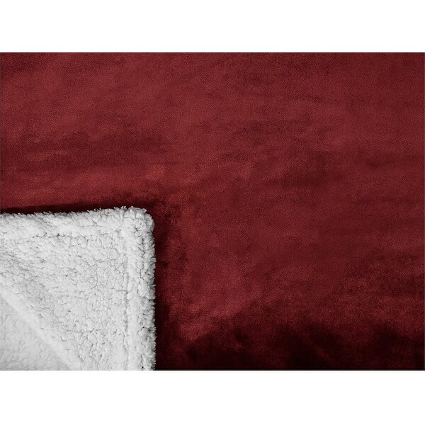 Plush Sherpa Fleece Throw Blanket Soft Warm Solid Microfiber