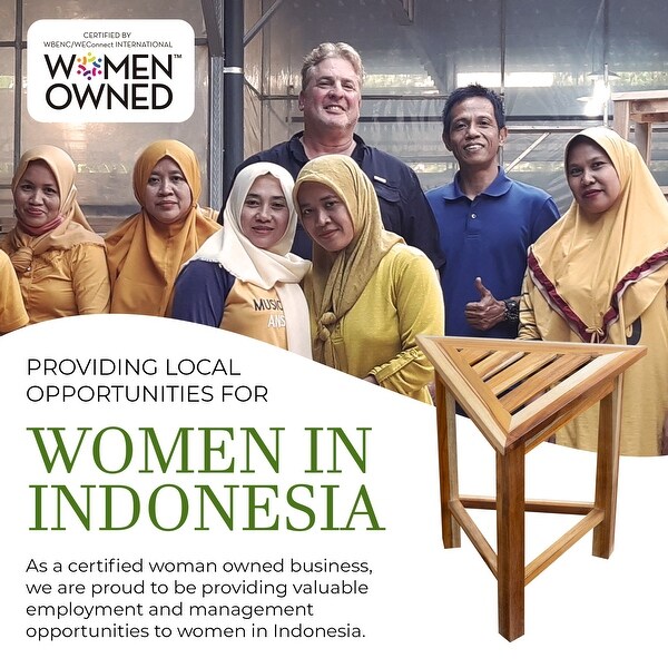 Corner EcoDecors EarthyTeak FlexiCorner Triangular Teak Modular Stool in EarthyTeak Finish