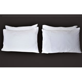 300 TC 100pct Cotton Sateen Self Striped Pack of Pillow Cases
