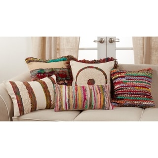 Throw Pillow With Boho Stripe Design