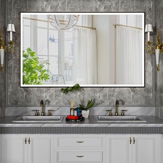 Modern Large Bathroom Vanity Mirror Makeup Mirror with LED Lights