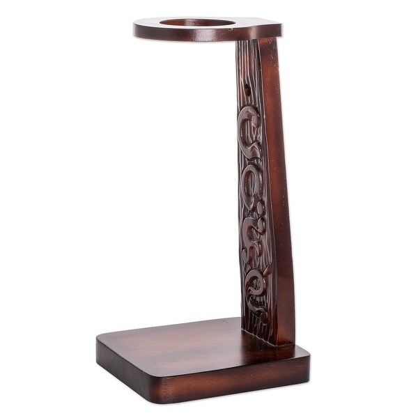 Novica Handmade Cafe Wood Single-Serve Drip Coffee Stand