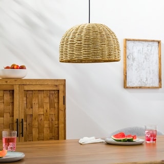 Maseere Seagrass Coastal Basket Pendant Light - 67"H x 14"W x 14"D