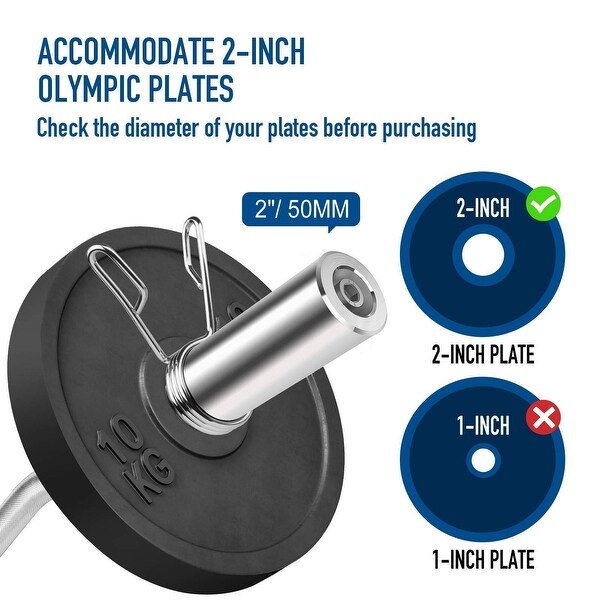 6ft Bar For Weightlifting And Power Lifting Curling Weight Exercise Home Fitness Exercise Equipment With 2 Clamps