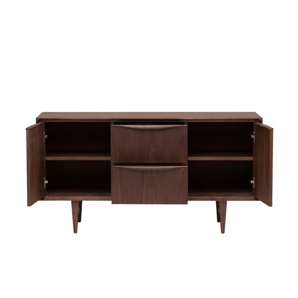 Modern Cabinet made of solid walnut with 2 drawers