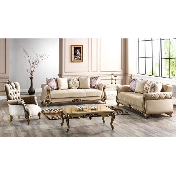 SavaHome Harmony Living Room 3 Seat Convertible Sleeper Sofa