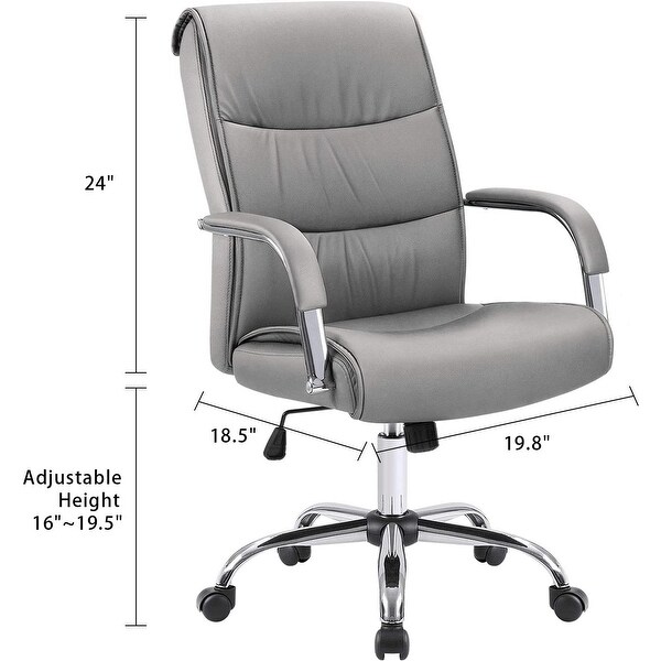 Furniwell Faux Leather High-Back Executive Ergonomic Office Desk Chair