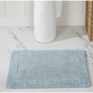 Better Trends Edge Collection 100% Cotton Reversible Tufted Bath Rugs