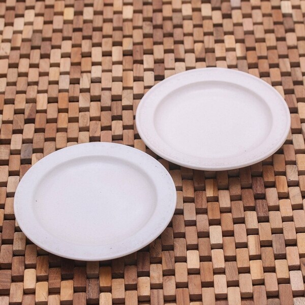NOVICA Handmade Country Dot Ceramic Salad Plates, Set of 2 (Indonesia)