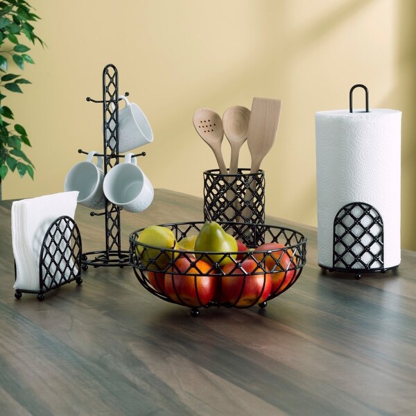 Home Basics Black Lattice Sponge Holder