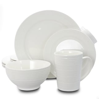 Amelia Court White 16-piece Dinnerware Set