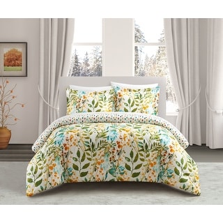 Chic Home Robyn 3 Piece multi-color floral print Duvet Cover Set