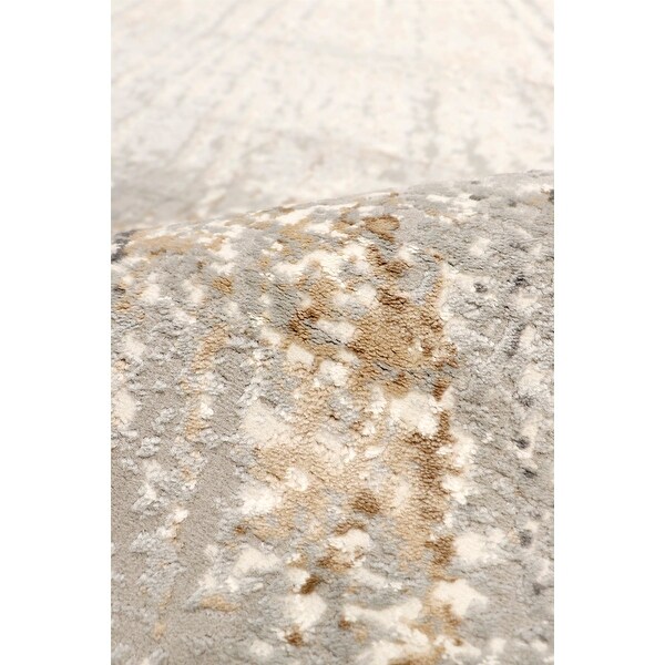 Canvello Modern Collection Power Loom White Area Rug - 8'6" X 11'6" - 8' 6" X 11' 6"