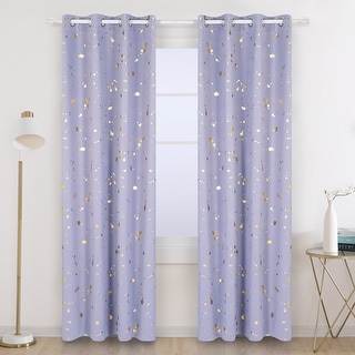 Deconovo Gold Spot Curtain Panel Pair (2 Panel)