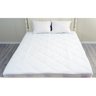 Springloft Brushed Microfiber Hypoallergenic Waterproof Mattress Pad - White