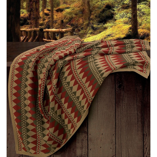 Hiend Accents Wilderness Ridge Knitted Throw Blanket, 50" x 60", 1PC