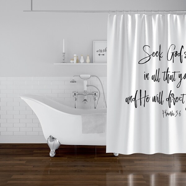 PROVERBS Shower Curtain by Kavka Designs