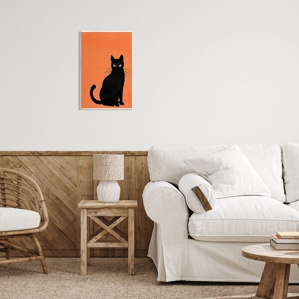 Stupell Bold Black Cat Silhouette Wall Plaque Art, Design by Jo Taylor
