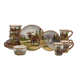 Certified International Mountain Summit 16pc Dinnerware Set, Service for 4