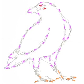 24" Halloween Lighted Redeye Raven Decoration