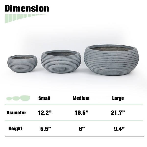 Aoodor Plant Pots with Drain Hole Set of 3,5.5x6x9 inch Flower Pots Outdoor Indoor,Magnesium Oxide Planter for All House Plants