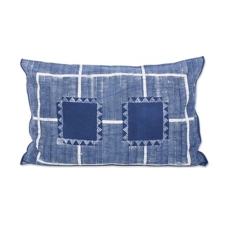 Novica Handmade Energetic Stripes Batik Cotton Sham