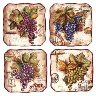 Certified International Vintners Journal Dessert Plates (Set of 4)