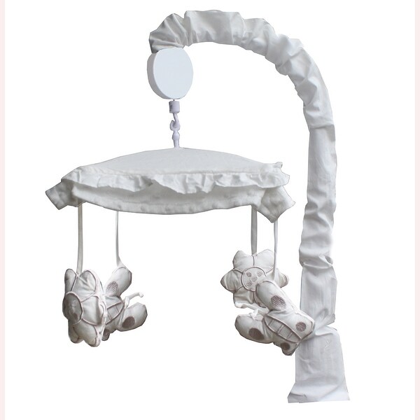 BabyFad Minky White 9 piece Crib Bedding Set